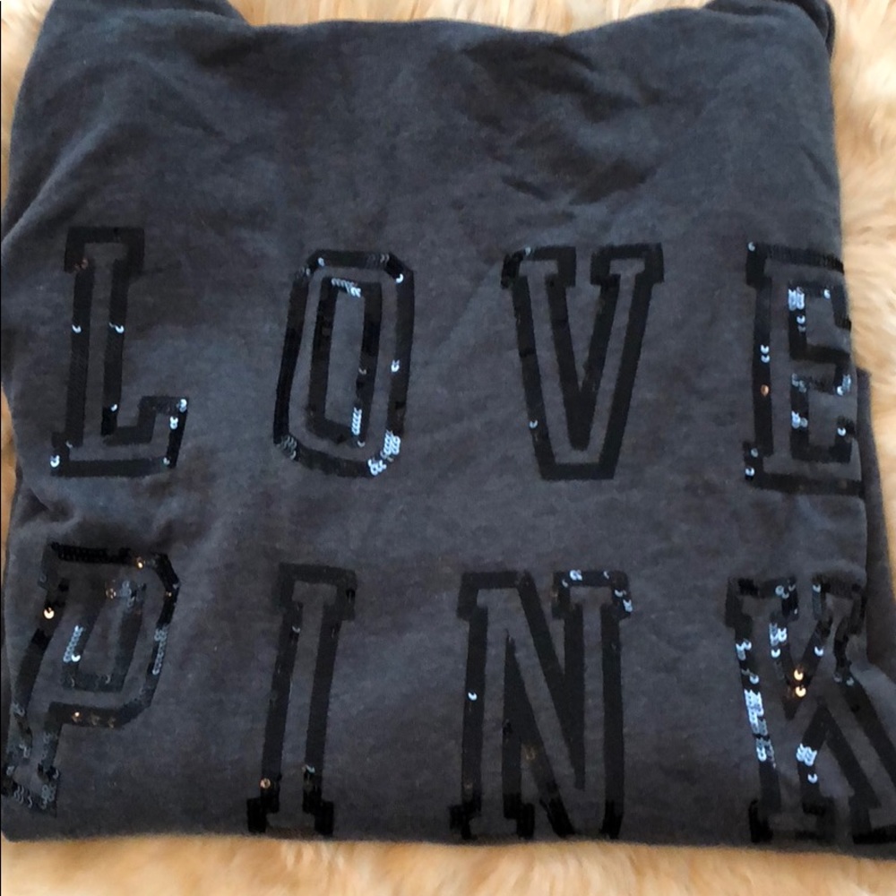 Dark gray VS sequin hoodie